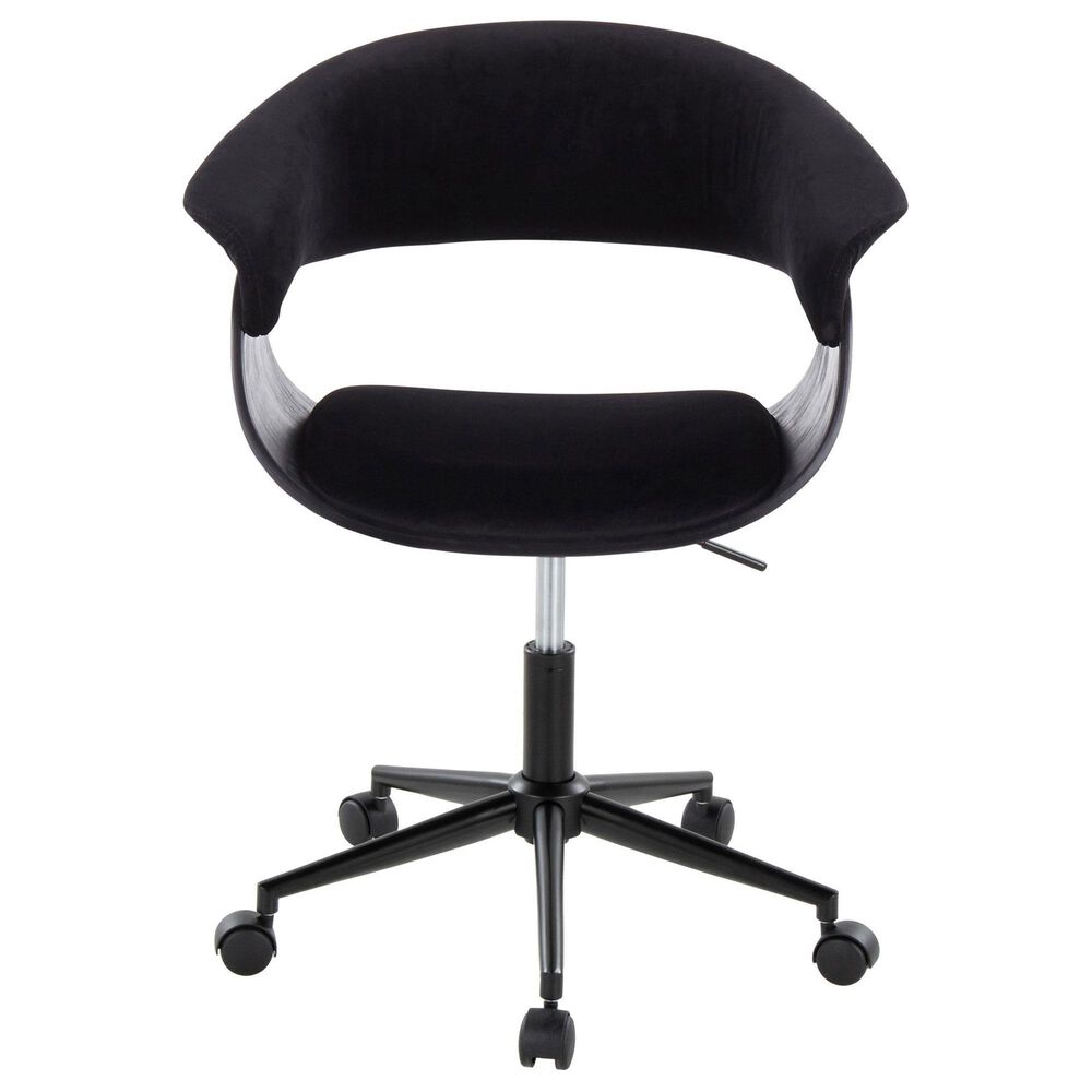 Lumisource Vintage Mod Office Chair in Black, , large