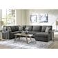 Ashley Edenfield 3-Piece Right Facing Sectional with Chaise in Charcoal, , large