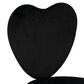 Impressions Vanity Heart Swivel Vanity Chair with Black Cushion in Matte Silver, , large