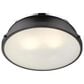 Golden Lighting Duncan 14" Flush Mount in Chrome and Matte Black, , large