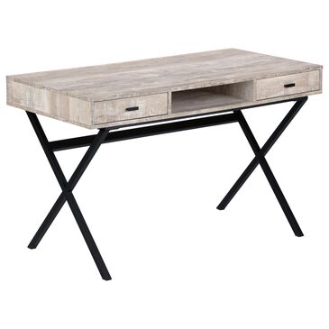 Monarch Specialties Computer Desk with 2-Drawer in Taupe and Black, , large