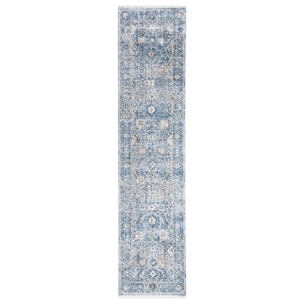 Safavieh Dream DRM402J 2" x 8" Grey and Turquoise Runner, , large
