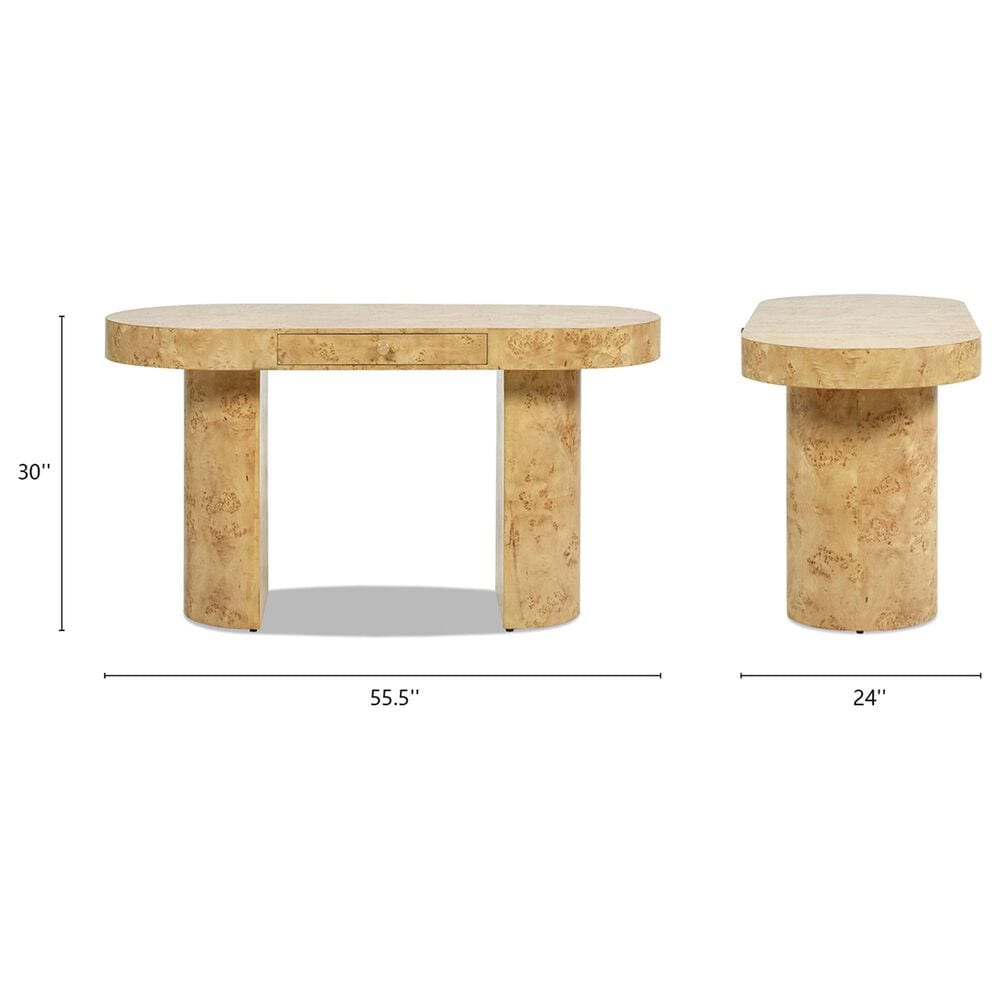 Jennifer Taylor Home Jesse Computer Desk in Warm Natural Brown, , large