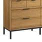 Hawthorne Furniture Newport 8-Drawer Dresser with Mirror in Natural Oak and Black, , large