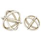 Maple and Jade Geometric Sculpture in White and Gold (Set of 2), , large