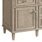 James Martin Vanities Lorelai 60" Double Bathroom Vanity in Whitewashed Oak with 3 cm Eternal Jasmine Pearl Silestone Top, Rectangular Sinks and FreePower Wireless Charger, , large