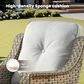 HOMLUX Outdoor Wicker Conversation Sofa in Gray, , large