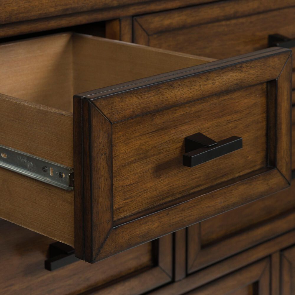 Ashley Taffenbrook 10-Drawer Dresser in Medium Brown, , large