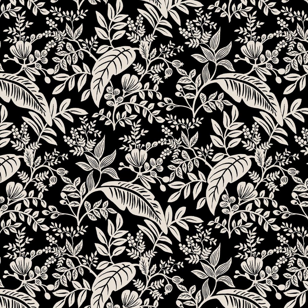 Rifle Paper Co Crafted by Cloth &amp; Company Willie Storage Bench in Canopy Black/Cream, , large