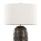 Grandview Gallery Onyx Ceramic Table Lamp in Dark Grey, Brushed Nickel and Clear, , large