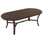 Tropitone Banchetto Oval Patio Dining Umbrella Table in Rich Earth, , large