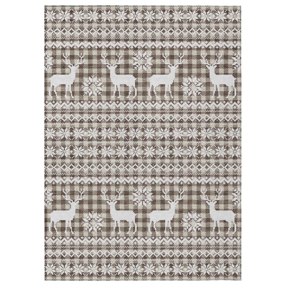 Dalyn Rug Company Wonderland WN28 5" x 7"6" Brown Indoor/Outdoor Area Rug, , large