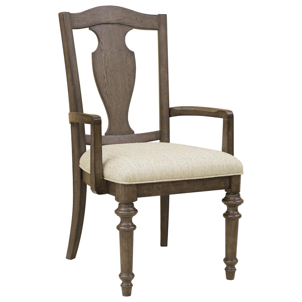 Chapel Hill Saddle Creek Arm Chair in Medium Wood, , large