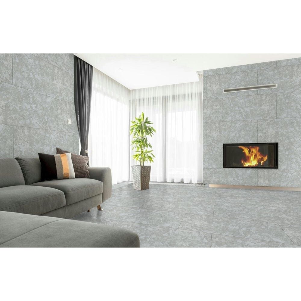 Emser Unified Gray 12" x 24" Glazed Porcelain Tile, , large