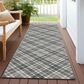 Dalyn Rug Company Soft Essentials Plaid Gray 2"3" x 7"6" Indoor/Outdoor Runner, , large