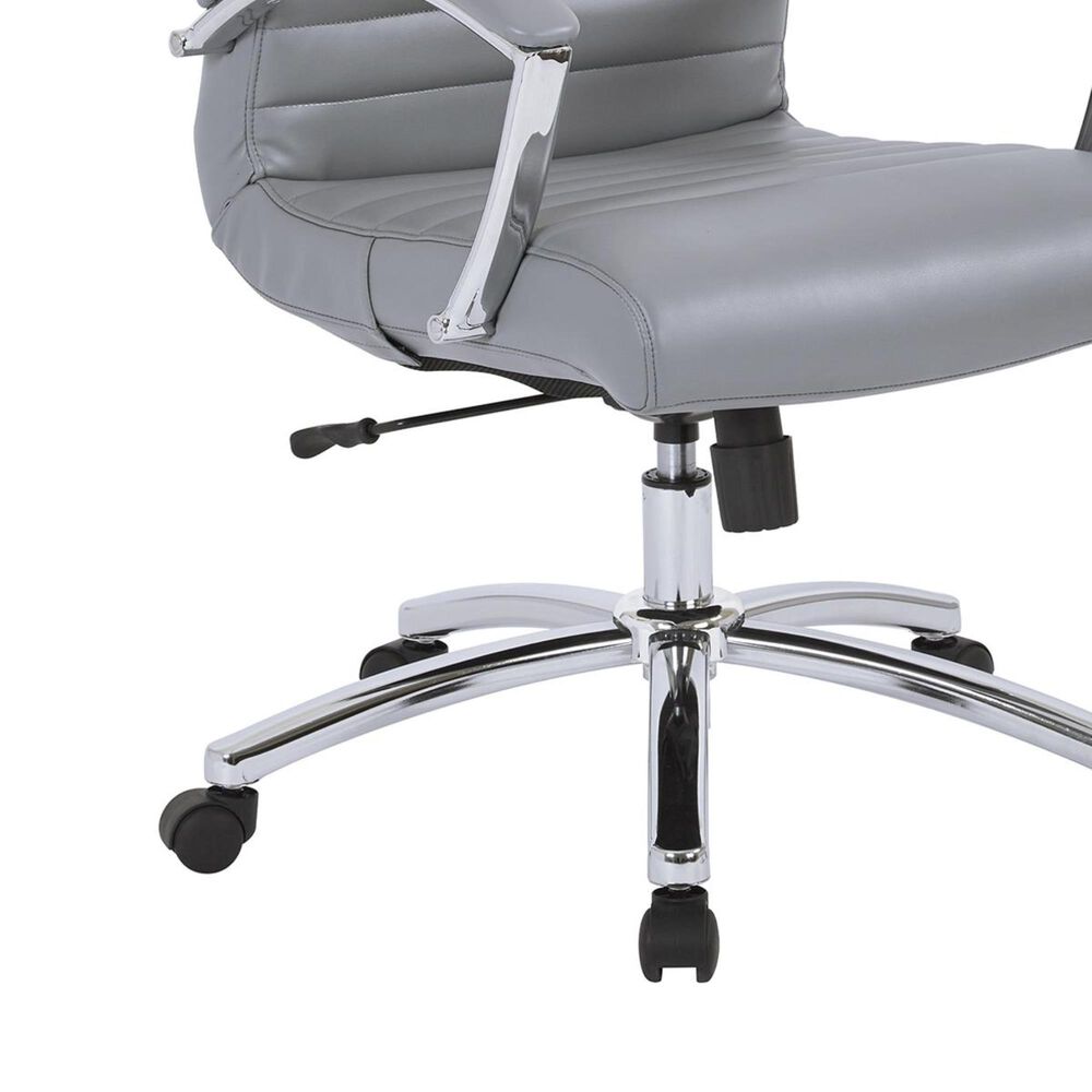 OSP Home FL Series Mid Back Executive Chair in Grey, , large