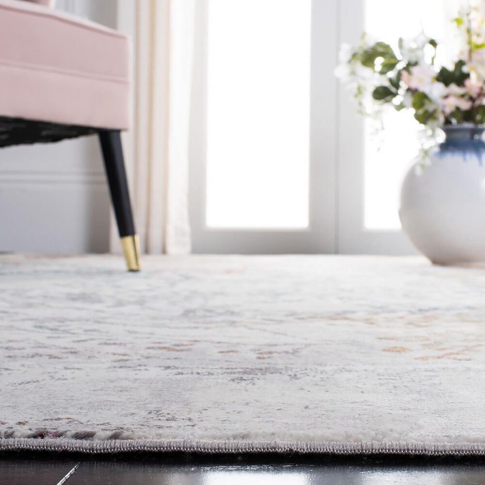 Safavieh Aria Floral 5&#39;1&quot; x 7&#39;6&quot; Ivory and Blue Area Rug, , large