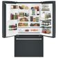 Cafe 22.2 Cu. Ft. Counter Depth French Door Refrigerator in Matte Black with Brushed Stainless Handle, , large