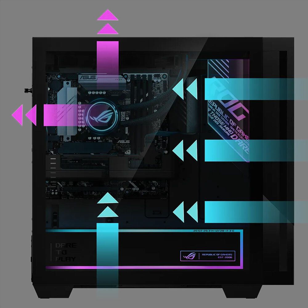 ASUS G700 Gaming Desktop | Intel Core Ultra 9 285K - 32GB RAM - NVIDIA GeForce RTX 5090 Graphics - 1TB SSD in Black, , large