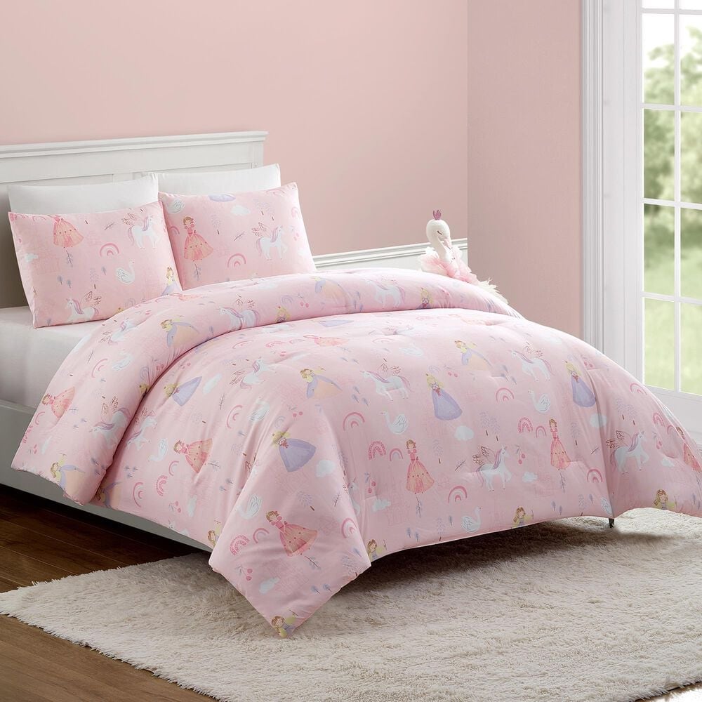 Urban Playground Fairytale Princess 3-Piece Full/Queen Comforter Set in Pink, , large