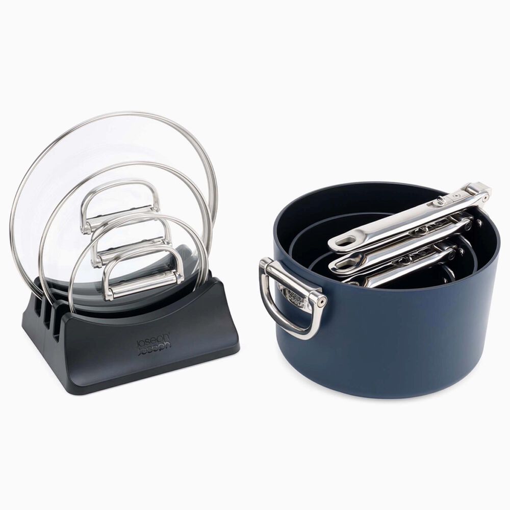 Joseph Joseph Space 3-Piece Folding Handle Saucepan Set in Midnight Blue, , large