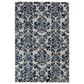 Central Oriental Terrace Tropic Sea Isle 7"10" x 9"10" Snow and Sapphire Area Rug, , large