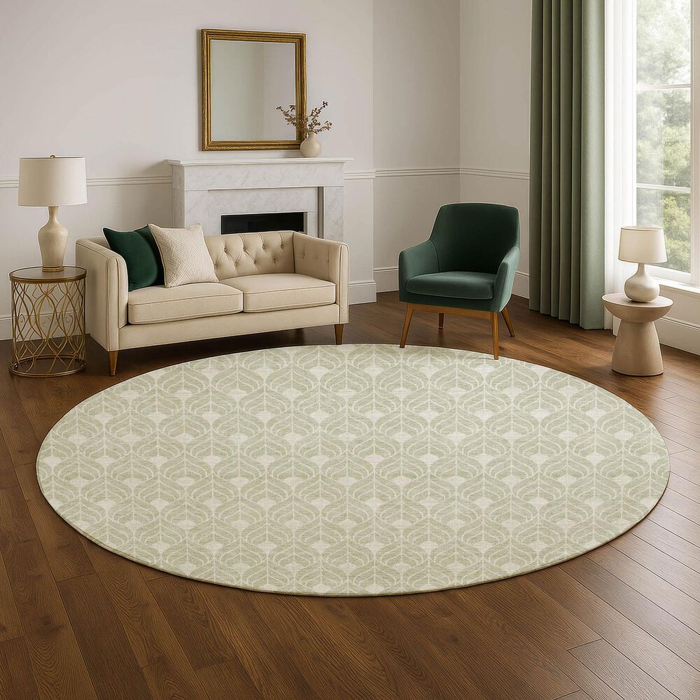 Dalyn Rug Company The Reserve TR10 Celery 8&#39; Round Indoor/Outdoor Area Rug, , large