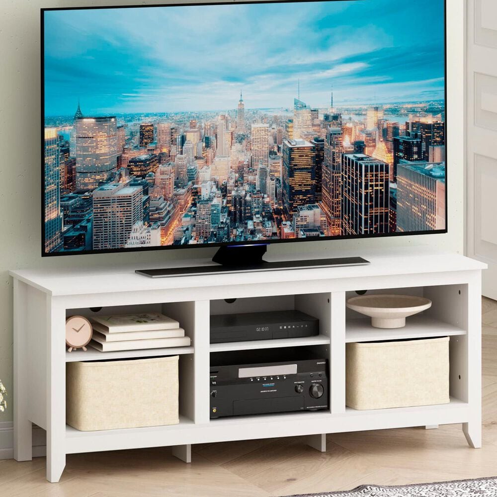 HOMLUX 60" TV Stand in White, , large