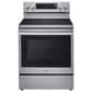 LG 2-Piece Kitchen Package with 6.3 Cu. Ft. Smart Freestanding Electric Range and 2.1 Cu. Ft. Smart Over-the-Range Microwave in Printproof Stainless Steel, , large