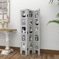 Maple and Jade Farmhouse Room Divider Screen in Distressed White, , large