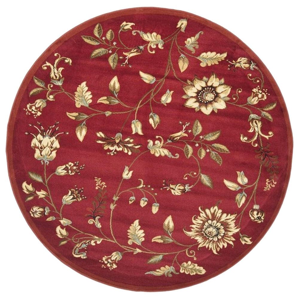 Safavieh Lyndhurst  LNH552 5"3" Round Red and Multicolor Area Rug, , large