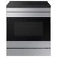 Samsung Bespoke 2-Piece Kitchen Package with 6.3 Cu. Ft. Convection Slide-In Induction Range and 2.1 Cu. Ft. Fingerprint Resistant Over-the-Range Microwave in Stainless Steel, , large