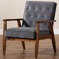 Baxton Studio Sorrento Arm Chair in Grey, , large