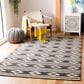 Safavieh Micro-Loop MLP153H 4" x 6" Charcoal and Ivory Area Rug, , large