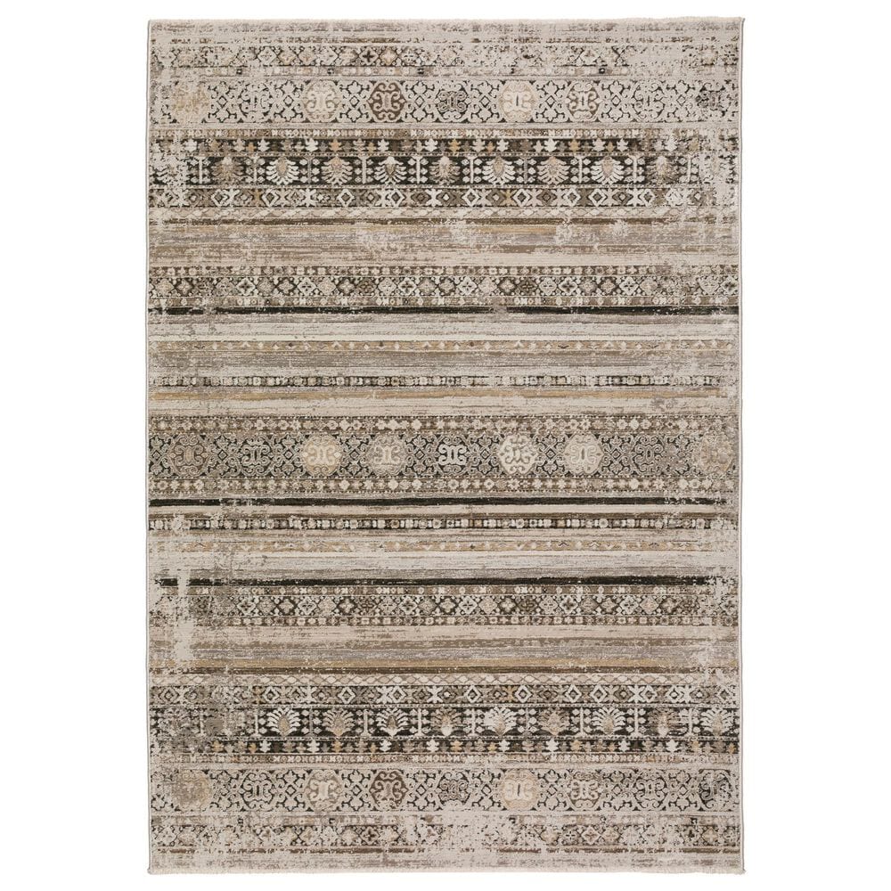 Dalyn Rug Company Antalya Striped 7"10" x 10" Taupe Area Rug, , large