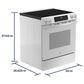 GE Appliances 30" Slide-In Electric Range with Crisp Mode in White, , large