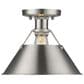 Golden Lighting Orwell PW Flush Mount in Pewter with Pewter Shade, , large