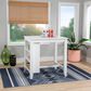 Linon Home Decor Mayfair Counter Height Space Saving Table in White - Table Only, , large