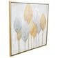 Maple and Jade 40" x 40" Framed Wall Art in Gold, Silver and White, , large