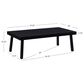 Linon Home Decor Holland Aluminum Coffee Table in Black, , large