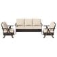 Sunwell Garden 3-Piece Patio Chat Set in Beige, , large