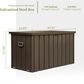 Hearth and Haven 120-Gallon Outdoor Steel Storage Deck Box with Waterproof Material in Dark Brown, , large