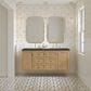 James Martin Vanities Laurent 60" Double Bathroom Vanity in Light Natural Oak with 3 cm Charcoal Soapstone Quartz Top and Rectangular Sinks, , large