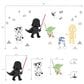 Lambs and Ivy Star Wars Classic 25" x 51" Classic Wall Decals in Gray, Green, White and Black, , large