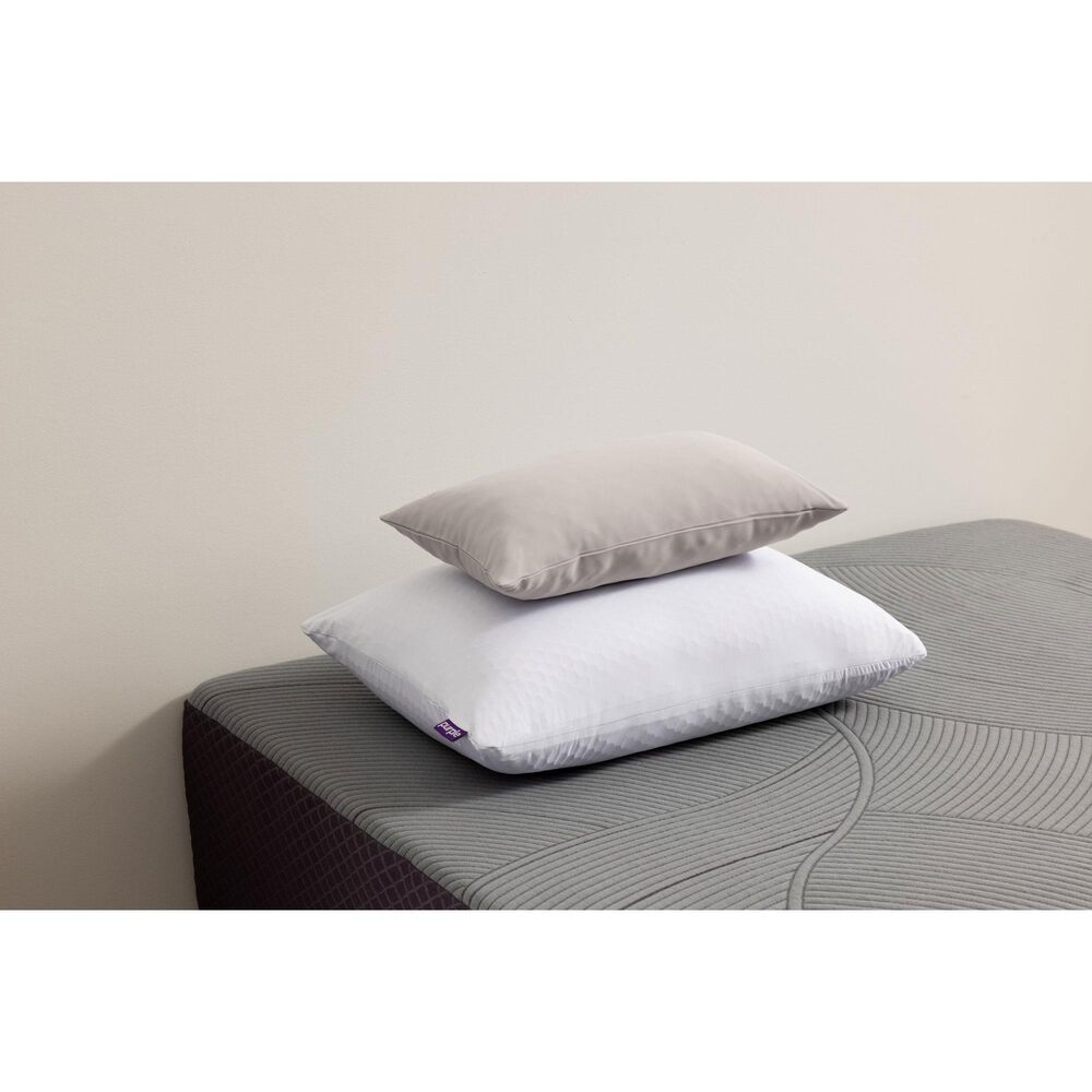 Purple Freeform Standard Pillow in White, , large