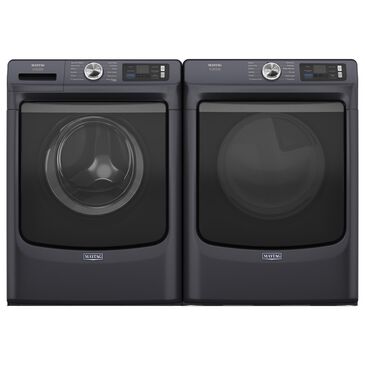 Maytag Maytag 5 Cu. Ft. Capacity Front Load Washer and Maytag 7.3 Cu. Ft. Capacity Front Load Gas Dryer in Midnight Steel, , large