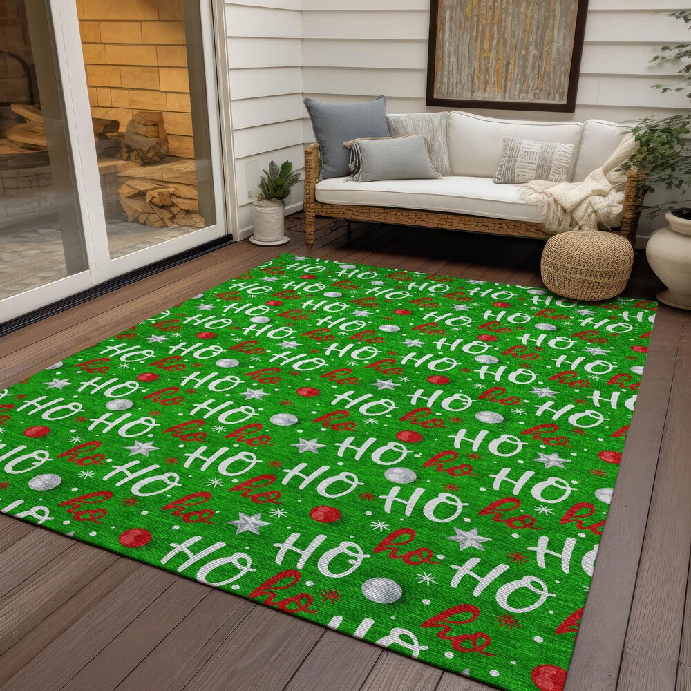 Dalyn Rug Company Wonderland WN18 5&#39; x 7&#39;6&quot; Green Indoor/Outdoor Area Rug, , large