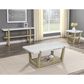 Steve Silver Perth Sofa Table in White and Weathered Sand, , large
