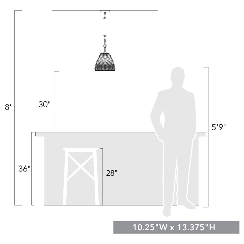 Golden Lighting Hathaway Mini Pendant in Matte Black, , large