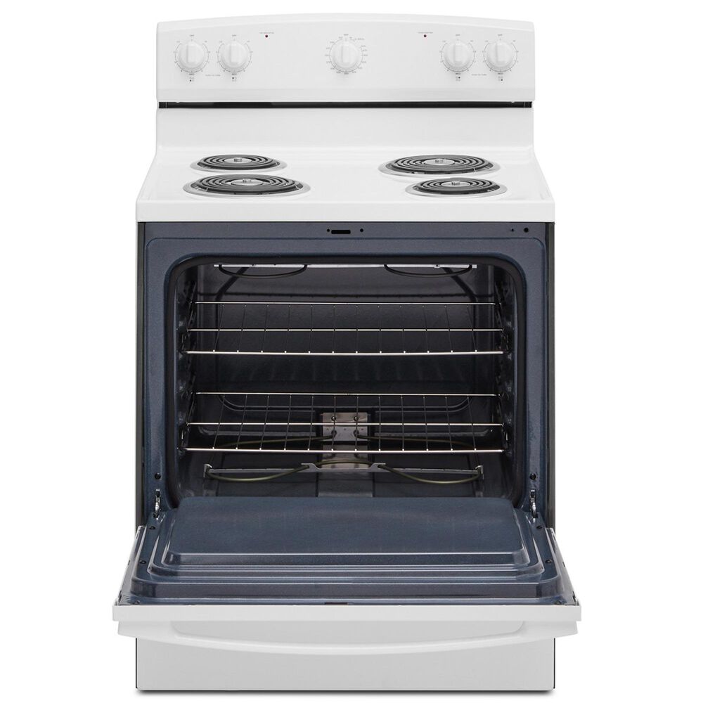 Amana 30&quot; Freestanding Electric Range with Easy-Clean Glass Door in White, , large